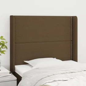 Kopfteil mit dunkelbraunen Stoffohren 93x16x118/128 cm von , Kopf- und Fußteile - Ref: Foro24-3119425, Preis: 59,07 €, Rabatt: %