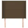 Headboard with dark brown fabric ears 93x16x118/128 cm by , Headboards and footboards - Ref: Foro24-3119425, Price: 59,07 €, ...