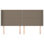 Headboard with ears in taupe gray fabric 163x16x118/128 cm by , Headboards and footboards - Ref: Foro24-3119450, Price: 114,7...