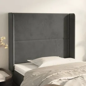 Kopfteil mit dunkelgrauen Samtohren 83x16x118/128 cm von , Kopf- und Fußteile - Ref: Foro24-3119471, Preis: 66,44 €, Rabatt: %