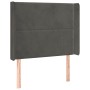Kopfteil mit dunkelgrauen Samtohren 83x16x118/128 cm von , Kopf- und Fußteile - Ref: Foro24-3119471, Preis: 67,35 €, Rabatt: %
