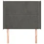 Headboard with dark gray velvet ears 83x16x118/128 cm by , Headboards and footboards - Ref: Foro24-3119471, Price: 66,44 €, D...