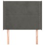 Kopfteil mit dunkelgrauen Samtohren 83x16x118/128 cm von , Kopf- und Fußteile - Ref: Foro24-3119471, Preis: 67,35 €, Rabatt: %