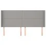 Headboard with light gray fabric ears 163x16x118/128 cm by , Headboards and footboards - Ref: Foro24-3119446, Price: 95,89 €,...