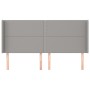 Kopfteil mit hellgrauen Stoffohren 163x16x118/128 cm von , Kopf- und Fußteile - Ref: Foro24-3119446, Preis: 97,45 €, Rabatt: %