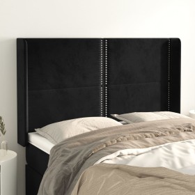 Kopfteil mit Ohren aus schwarzem Samt, 147 x 16 x 118/128 cm von , Kopf- und Fußteile - Ref: Foro24-3119490, Preis: 96,90 €, ...