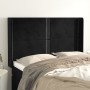 Kopfteil mit Ohren aus schwarzem Samt, 147 x 16 x 118/128 cm von , Kopf- und Fußteile - Ref: Foro24-3119490, Preis: 96,90 €, ...