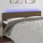 Cabecero con LED de tela marrón oscuro 160x5x78/88 cm de , Cabeceros y pies de cama - Ref: Foro24-3121481, Precio: 50,29 €, D...