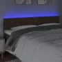 Headboard with LED in dark brown fabric 160x5x78/88 cm by , Headboards and footboards - Ref: Foro24-3121481, Price: 50,34 €, ...