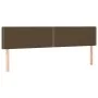 Headboard with LED in dark brown fabric 160x5x78/88 cm by , Headboards and footboards - Ref: Foro24-3121481, Price: 50,34 €, ...