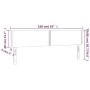 Headboard with LED in dark brown fabric 160x5x78/88 cm by , Headboards and footboards - Ref: Foro24-3121481, Price: 50,34 €, ...