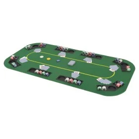 Poker surface 8 players folding into 4 rectangular green by vidaXL, Game and poker tables - Ref: Foro24-80208, Price: 95,11 €...
