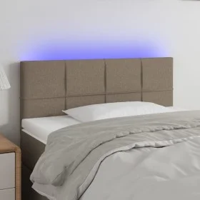 Headboard with LED in taupe gray fabric 80x5x78/88 cm by , Headboards and footboards - Ref: Foro24-3121590, Price: 42,05 €, D...