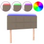 Cabecero con LED de tela gris taupe 80x5x78/88 cm de , Cabeceros y pies de cama - Ref: Foro24-3121590, Precio: 40,17 €, Descu...