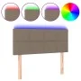 Headboard with LED in taupe gray fabric 80x5x78/88 cm by , Headboards and footboards - Ref: Foro24-3121590, Price: 42,05 €, D...