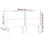 Headboard with LED lights taupe gray fabric 200x5x118/128 cm by , Headboards and footboards - Ref: Foro24-3122310, Price: 100...