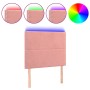 Kopfteil aus rosa Samt mit LED-Leuchten, 100 x 5 x 118/128 cm von , Kopf- und Fußteile - Ref: Foro24-3122331, Preis: 56,45 €,...