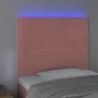 Cabecero con luces LED terciopelo rosa 100x5x118/128 cm de , Cabeceros y pies de cama - Ref: Foro24-3122331, Precio: 58,14 €,...