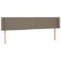 Headboard with LED in taupe gray fabric 203x16x78/88 cm by , Headboards and footboards - Ref: Foro24-3123122, Price: 65,51 €,...