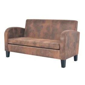 2 seater sofa with armrests in brown faux suede by vidaXL, Sofas - Ref: Foro24-245585, Price: 318,48 €, Discount: %