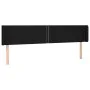Cabecero con LED de tela negro 203x16x78/88 cm de , Cabeceros y pies de cama - Ref: Foro24-3123120, Precio: 63,89 €, Descuent...