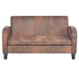 2 seater sofa with armrests in brown faux suede by vidaXL, Sofas - Ref: Foro24-245585, Price: 310,70 €, Discount: %