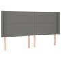 Dark gray fabric headboard with LED 163x16x118/128 cm by , Headboards and footboards - Ref: Foro24-3123915, Price: 113,79 €, ...