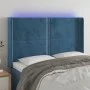 LED-Kopfteil aus dunkelblauem Samt, 147 x 16 x 118/128 cm von , Kopf- und Fußteile - Ref: Foro24-3123960, Preis: 125,13 €, Ra...