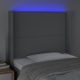 Hellgraues Stoffkopfteil mit LED 93x16x118/128 cm von , Kopf- und Fußteile - Ref: Foro24-3123890, Preis: 67,74 €, Rabatt: %