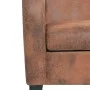 2 seater sofa with armrests in brown faux suede by vidaXL, Sofas - Ref: Foro24-245585, Price: 318,34 €, Discount: %