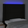 Kopfteil aus schwarzem Stoff mit LED 93x16x118/128 cm von , Kopf- und Fußteile - Ref: Foro24-3123892, Preis: 70,75 €, Rabatt: %