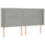 Hellgraues Stoffkopfteil mit LED 183x16x118/128 cm von , Kopf- und Fußteile - Ref: Foro24-3123922, Preis: 108,89 €, Rabatt: %