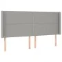 Hellgraues Stoffkopfteil mit LED 183x16x118/128 cm von , Kopf- und Fußteile - Ref: Foro24-3123922, Preis: 107,80 €, Rabatt: %