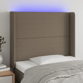 Kopfteil mit LED aus taupegrauem Stoff 83x16x118/128 cm von , Kopf- und Fußteile - Ref: Foro24-3123886, Preis: 73,91 €, Rabat...