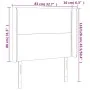 Headboard with LED in taupe gray fabric 83x16x118/128 cm by , Headboards and footboards - Ref: Foro24-3123886, Price: 75,55 €...