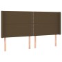 Kopfteil mit LED aus dunkelbraunem Stoff 163x16x118/128 cm von , Kopf- und Fußteile - Ref: Foro24-3123917, Preis: 103,42 €, R...