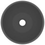 Lavabo de lujo redondo cerámica gris oscuro mate 40x15 cm
