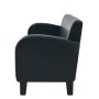 Sofá 3 plazas cuero artificial negro de vidaXL, Sofás - Ref: Foro24-245588, Precio: 395,14 €, Descuento: %