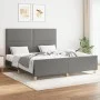 Estructura de cama con cabecero tela gris oscuro 160x200 cm de , Camas y somieres - Ref: Foro24-3124985, Precio: 212,34 €, De...
