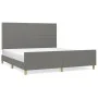 Estructura de cama con cabecero tela gris oscuro 160x200 cm de , Camas y somieres - Ref: Foro24-3124985, Precio: 212,34 €, De...