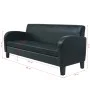 3-Sitzer-Sofa aus schwarzem Kunstleder von vidaXL, Sofas - Ref: Foro24-245588, Preis: 397,21 €, Rabatt: %