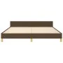 Bed frame with headboard in brown fabric 160x200 cm by , Beds and slatted bases - Ref: Foro24-3124987, Price: 198,08 €, Disco...