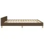 Bed frame with headboard in brown fabric 160x200 cm by , Beds and slatted bases - Ref: Foro24-3124987, Price: 198,08 €, Disco...