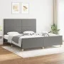 Estructura de cama con cabecero tela gris oscuro 180x200 cm de , Camas y somieres - Ref: Foro24-3124993, Precio: 209,57 €, De...