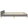 Bed frame with headboard dark gray fabric 180x200 cm by , Beds and slatted bases - Ref: Foro24-3124993, Price: 209,39 €, Disc...