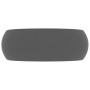 Lavabo de lujo redondo cerámica gris oscuro mate 40x15 cm