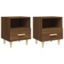 Nachttische 2 Einheiten, braune Eiche, 40 x 35 x 47 cm von vidaXL, Nachttische - Ref: Foro24-817302, Preis: 69,82 €, Rabatt: %
