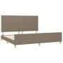 Estructura de cama con cabecero de tela gris taupe 200x200 cm de , Camas y somieres - Ref: Foro24-3125004, Precio: 222,68 €, ...