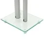 Tempered glass speaker stands with a design of 2 silver pillars, 2 units. by vidaXL, Speaker stands - Ref: Foro24-50674, Pric...