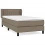 Box spring bed with taupe gray fabric mattress 90x190 cm by , Beds and slatted bases - Ref: Foro24-3126369, Price: 325,51 €, ...